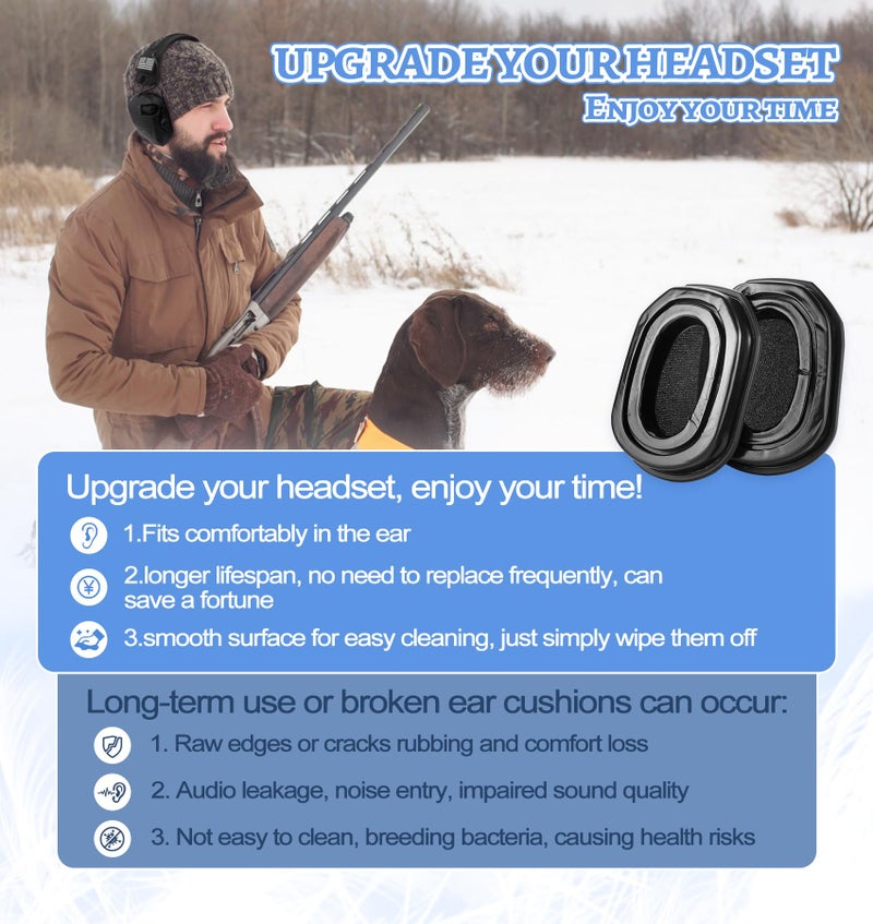Hocazor G-1000 Replacement Gel Ear Pads Compatible with Walker's Razor Series Shooting Earmuffs and XCEL Series Muffs Silicone Ear Cushions Hygiene Kit - Image 5