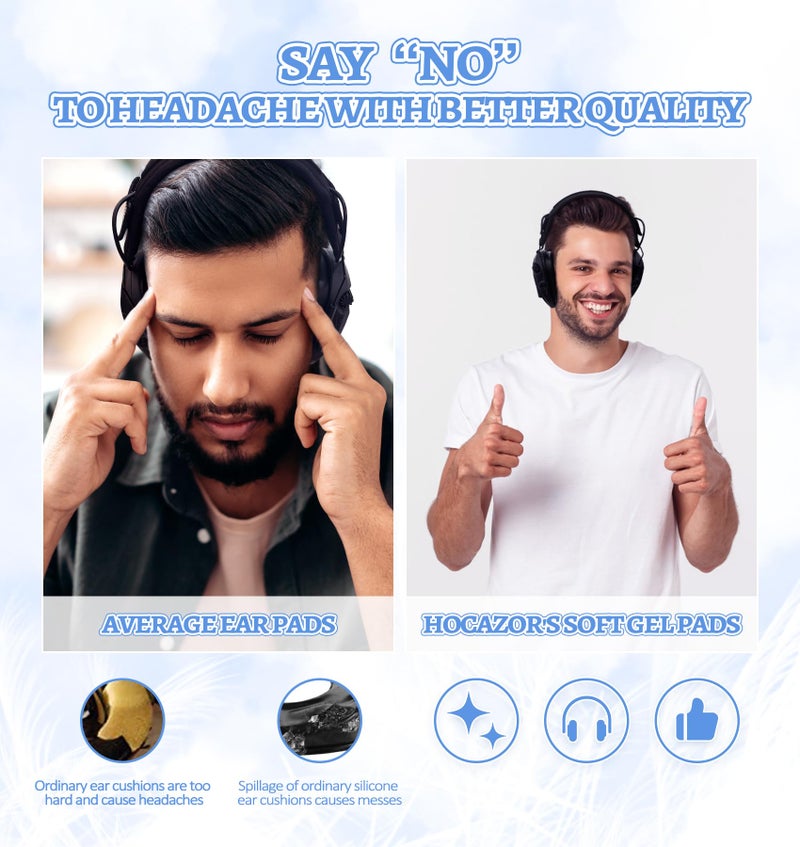 Hocazor G-1000 Replacement Gel Ear Pads Compatible with Walker's Razor Series Shooting Earmuffs and XCEL Series Muffs Silicone Ear Cushions Hygiene Kit - Image 4