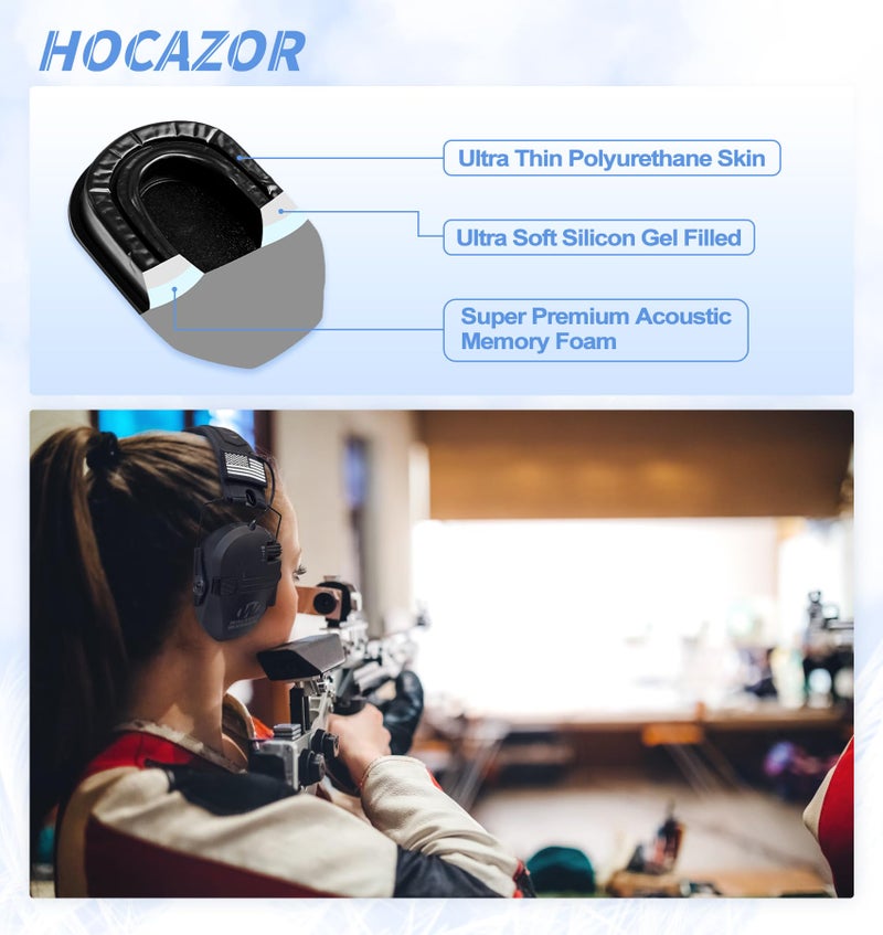 Hocazor G-1000 Replacement Gel Ear Pads Compatible with Walker's Razor Series Shooting Earmuffs and XCEL Series Muffs Silicone Ear Cushions Hygiene Kit - Image 3