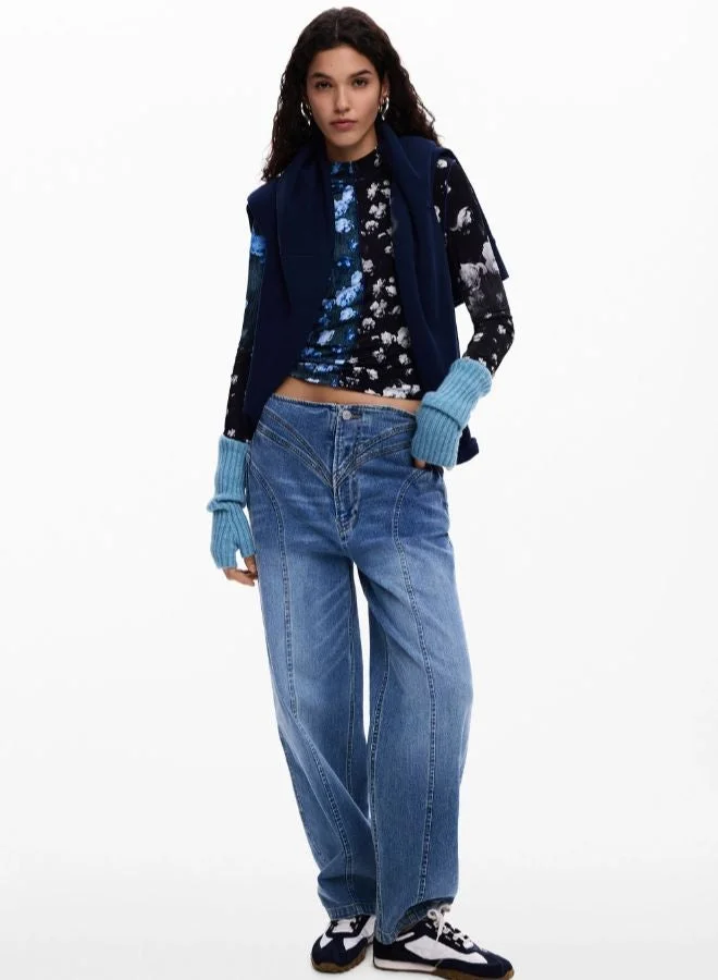 ديسيجوال قميص زهري ثنائي اللون