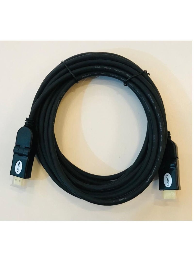L-com Swivel connector HDMI cable, HDMI Male / HDMI Male 5.0 M - Image 2