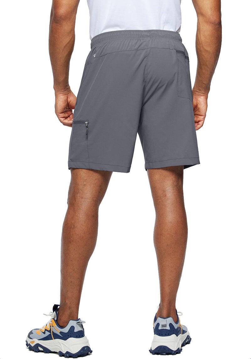 Viodia Men's Hiking Cargo Shorts Stretch Quick Dry Lightweight Workout Shorts for Men Casual Fishing Athletic Shorts with Pockets Dark Grey - Image 3