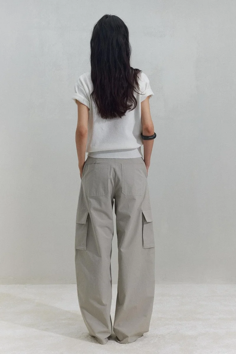 سود كوليكشن Ecru Robe Short Sleeve Sweater