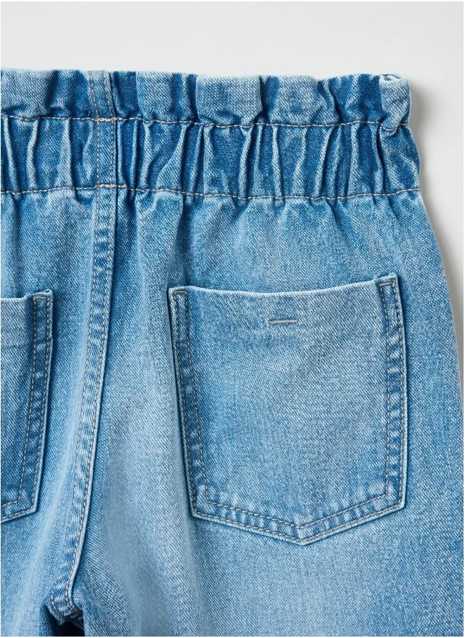 او في اس OVS Paper Bag Jeans With Pockets