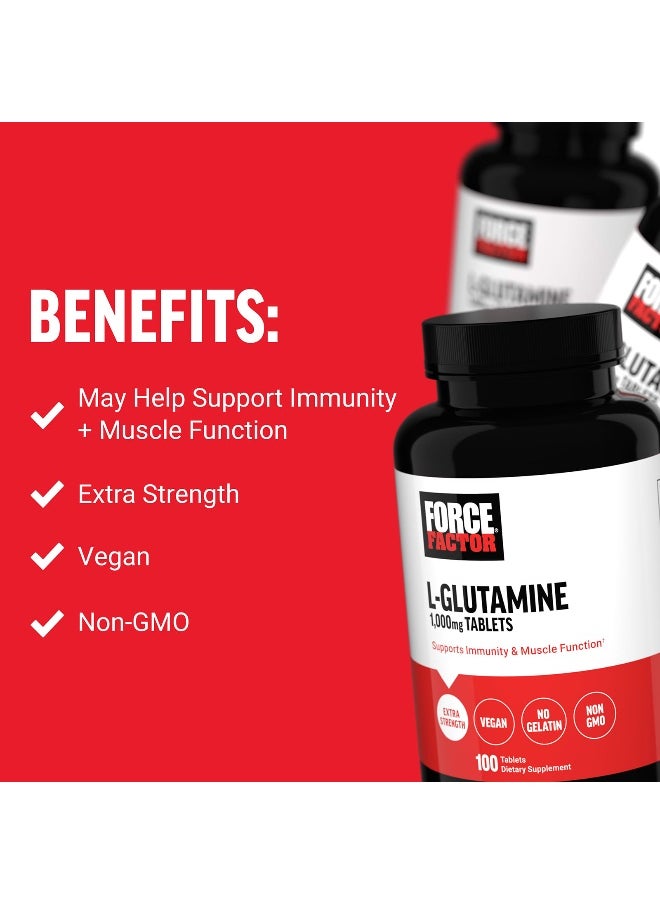 Force Factor Force Factor, L-Glutamine Tablets, 1,000 mg, 100 Tablets  - Image 3