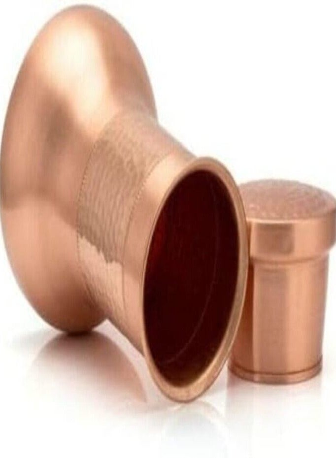 أفا AVA DESIGNZ Handmade Pure Copper Water Pitcher | Bedside Carafe with Tumbler | Ideal Drinkware With Ayurveda and Yoga Benefits (1500ML) - Image 3