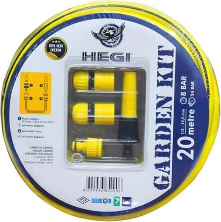 Hegi 20 Meter Garden Irrigation Hose and Reel Set