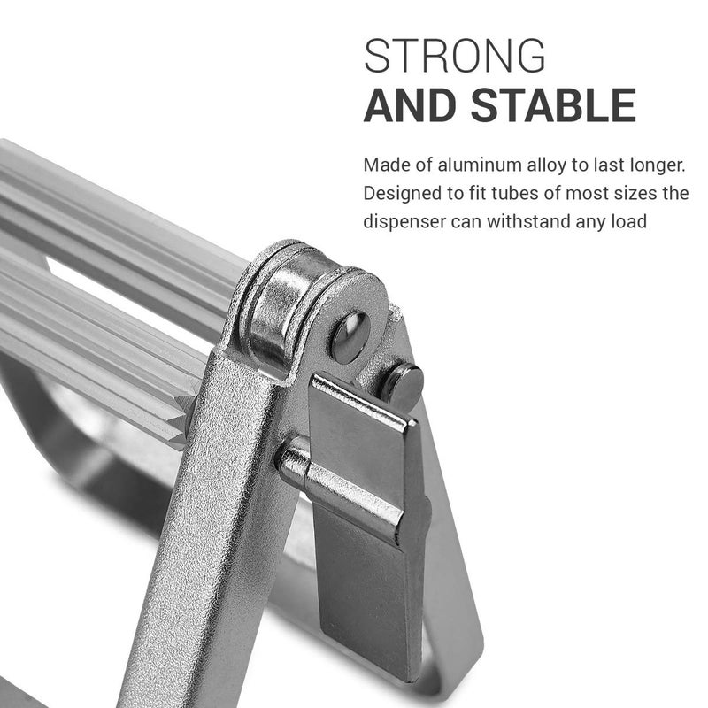 kwmobile Metal Toothpaste Tube Squeezer - Large Multifunctional Tube Wringer Roller Dispenser for Hair Color Dye, Paint Tubes, Hand Cream, Cosmetics - Image 4