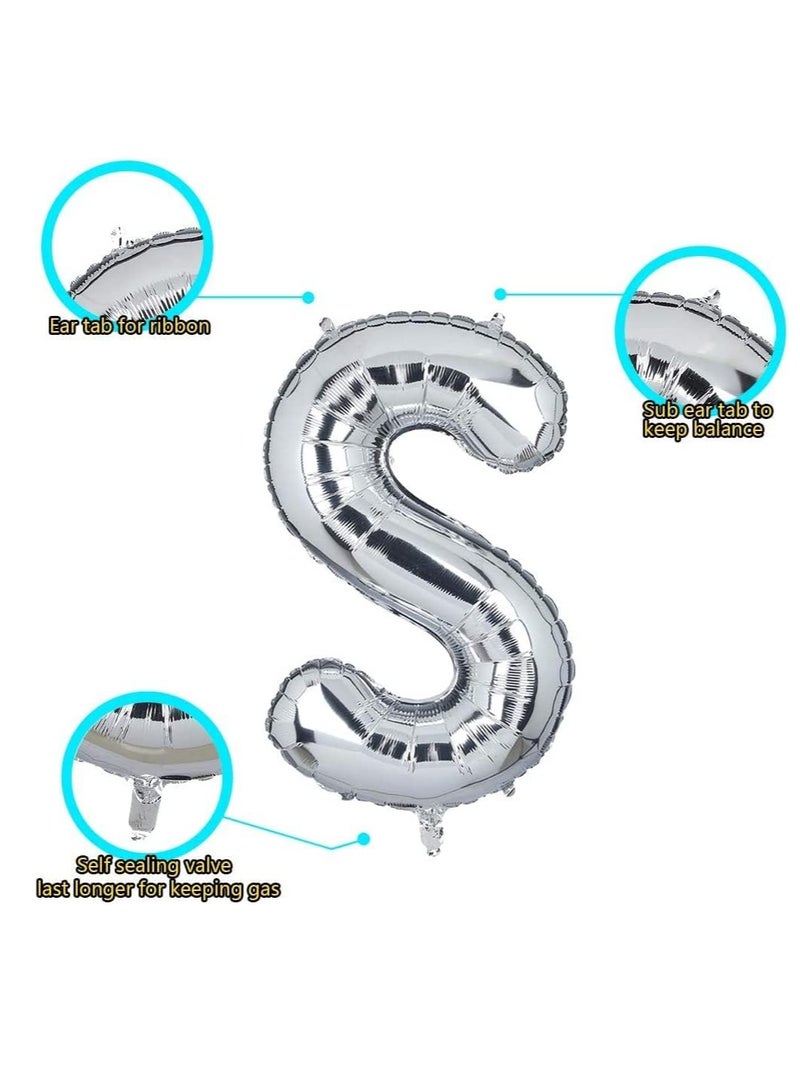 Letter S Helium Party Balloon 32inch - Image 2