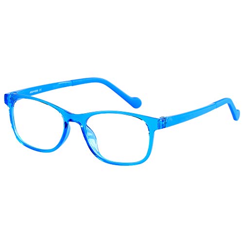 ANDWOOD Blue Light Glasses Kids Girls Boys 2 Pack Computer Gaming Anti Blue Ray Age3-12 TR90 Frame Unbreakable Eyeglasses Black Blue - Image 3