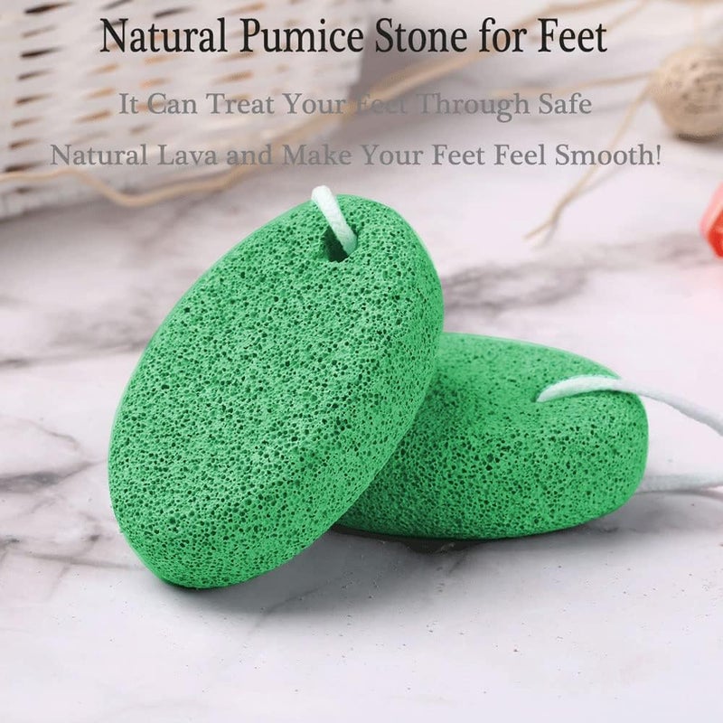 HOOMBOOM 2PCS Natural Pumice Stone for Feet, Lava Pedicure Tools Hard Skin Callus Remover for Men/Women Feet and Hands - Natural Foot File Exfoliation to Remove Dead Skin - Image 2