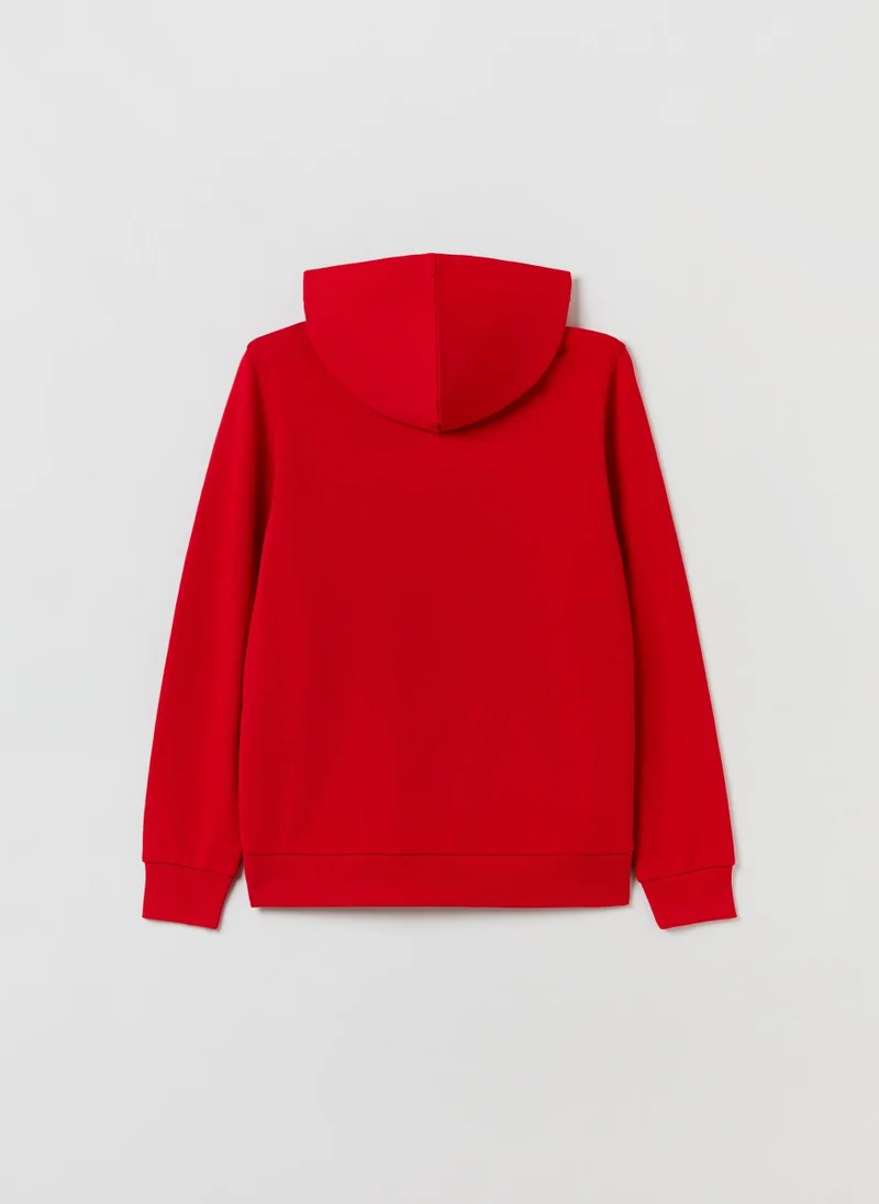 او في اس Ovs Boys Full-Zip Hoodie With Embroidered Lettering