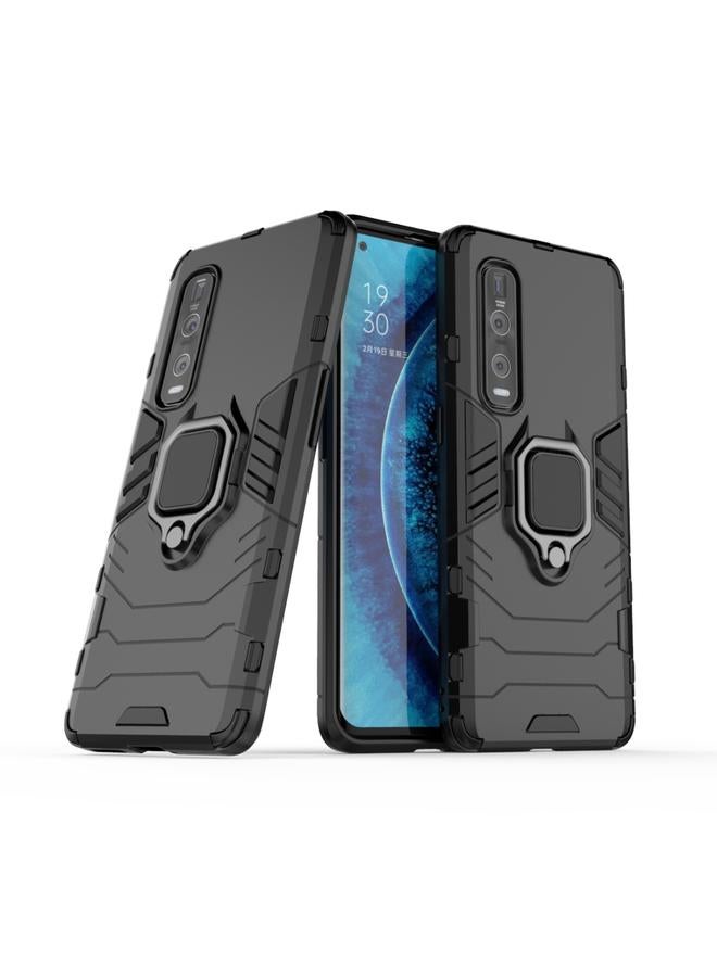 S-TOP Case For OPPO Find X2 Pro PC + TPU Shockproof Protective Case with Magnetic Ring Holder - Image 1
