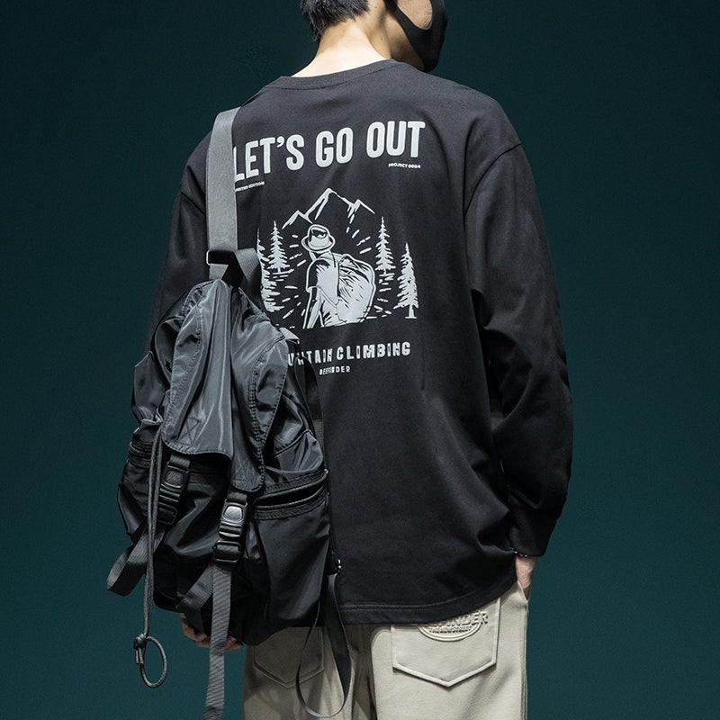 American-Style Retro Long-Sleeved T-Shirt Men'S Autumn Trendy Men'S Inner Top Fat Loose Plus Size Bottoming Shirt - Image 5
