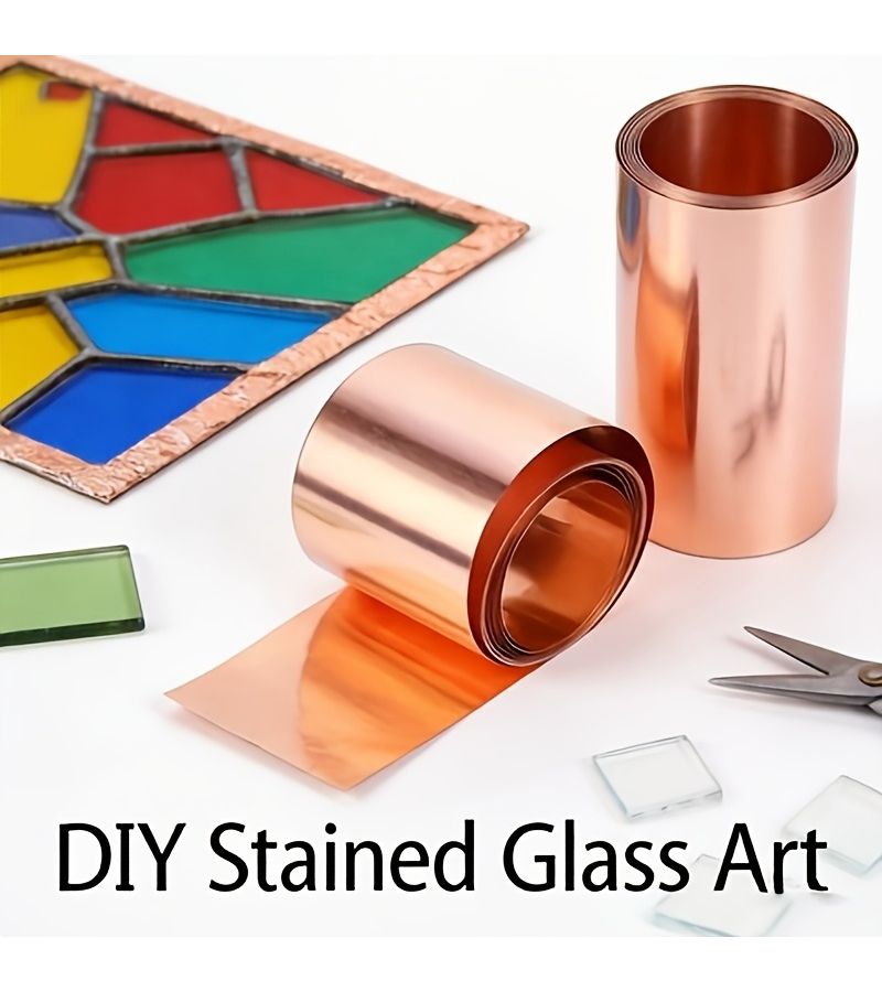 Pure Copper Sheet Roll 1000x50mm 0.1mm Thick Metal Foil for Crafts DIY - Image 1