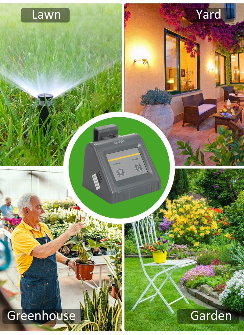 RAINPOINT - Wifi Programmable Watering Timer Intelligent Irrigation Controller Automatic Watering System with Drippers Tubing Barb Fittings for Home Garden Balcony Greenhouse - Image 1