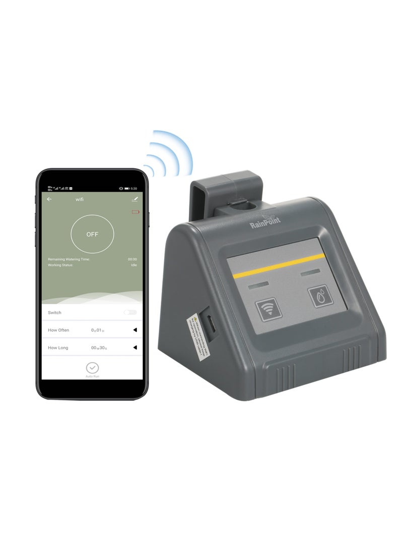 RAINPOINT - Wifi Programmable Watering Timer Intelligent Irrigation Controller Automatic Watering System with Drippers Tubing Barb Fittings for Home Garden Balcony Greenhouse - Image 1