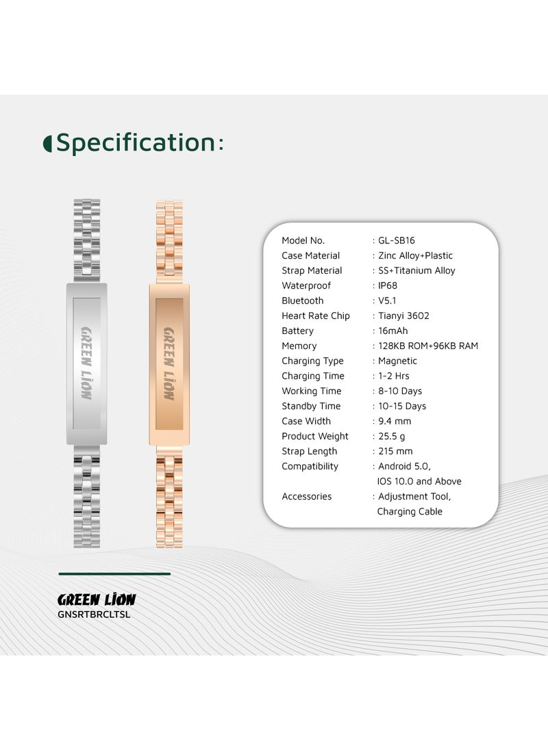 Smart Bracelet Zink Alloy Case / 5 Days Working Time / Magnetic Charging Type / Sleep Monitoring / Camera Control / Sports Mode / Exquisite Appearance - Silver