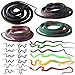 ONESING 22 Pcs Fake Snake Rubber Snakes Realistic Snake 1848 Inch Halloween Black Snake for Garden Props to Scare Birds Squirrels Mice Pranks Stuff Easter Gift - Image 2