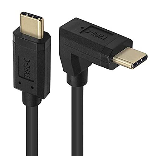 Kework 6 Feet 3A & 10Gbps USB 3.1 Type C Coiled Cable, Straight Male to UP & Down Angle Male USB C Sync Charging & Data Transferring High Speed Spring Spiral Cord, 4K@60hz AV Monitor Cable - Image 4
