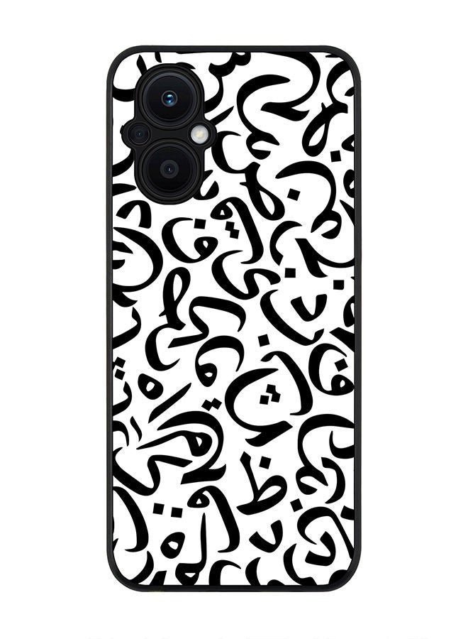 Stylizedd Rugged Black edge case for Oppo Reno7 Z  Slim fit Soft Case Flexible Rubber Edges Anti Drop TPU Gel Thin Cover - Arabian Pearls - Image 1