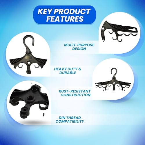Scuba Choice Scuba Diving Deluxe BCD Wetsuit Drysuit Multi Purpose Black Hanger with Din Thread - Image 4