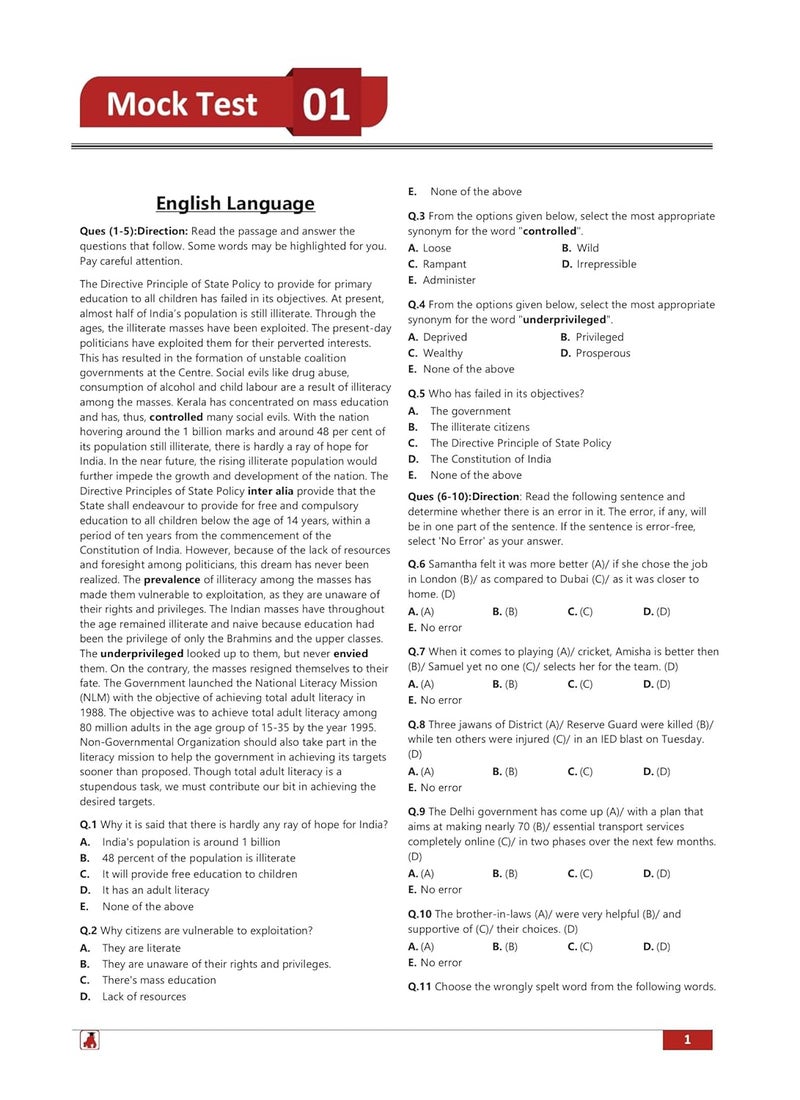 NIACL Assistant Prelims Exam 2024 (English Edition) - New India Assurance Company Limited - 6 Full Length Mock Tests and 6 Sectional Tests with Free Access To Online Tests  - Image 4