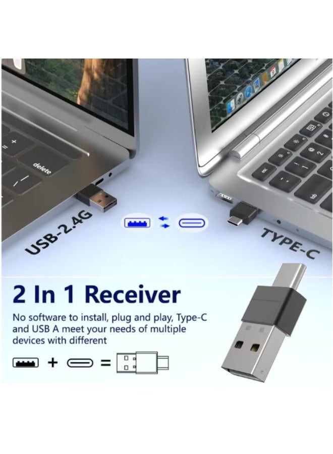 TP-BRIDGE Wireless Presentation Remote with Air Mouse & Laser Pointer | USB PowerPoint Clicker for PC, Laptop & Mac | PPT Slide Controller with Hyperlink & Volume Control - Image 2