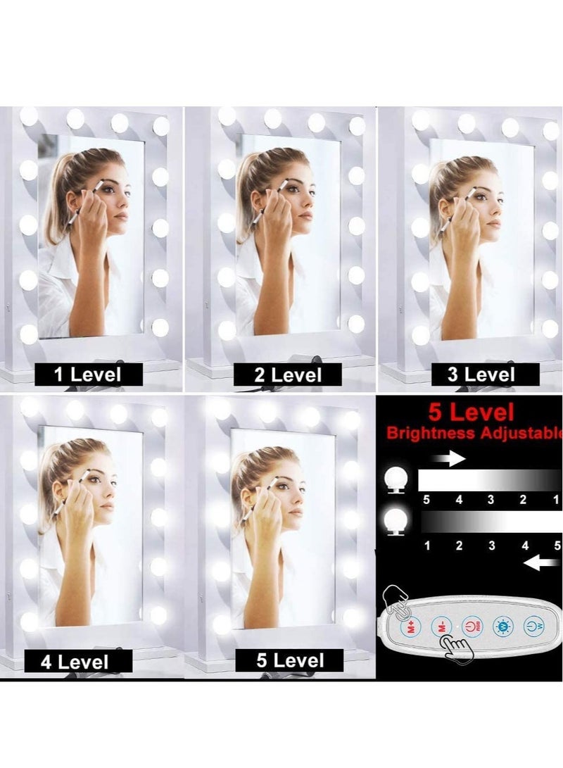 ELTRAZONE Mirror Lights Vanity Lighting 10 LED Bulb Make up Decoration Lights Hollywood Style 16 Modes Color Changing Lights for Home Bedroom Bathroom Dressing Room（USB Powered, RGBW) - Image 3