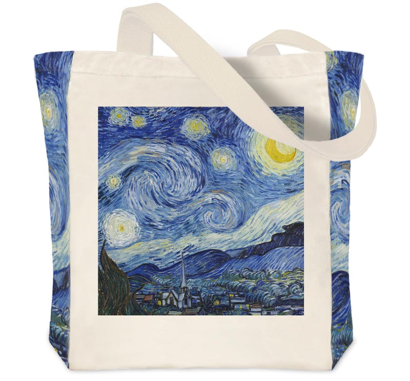 Crocothemis Aesthetic Canvas Tote Bag for Women, Vintage Van Gogh Paintings Art Pattern Reusable Large Tote Bag - Cute Gifts for Girls & Women -A16 - Image 5