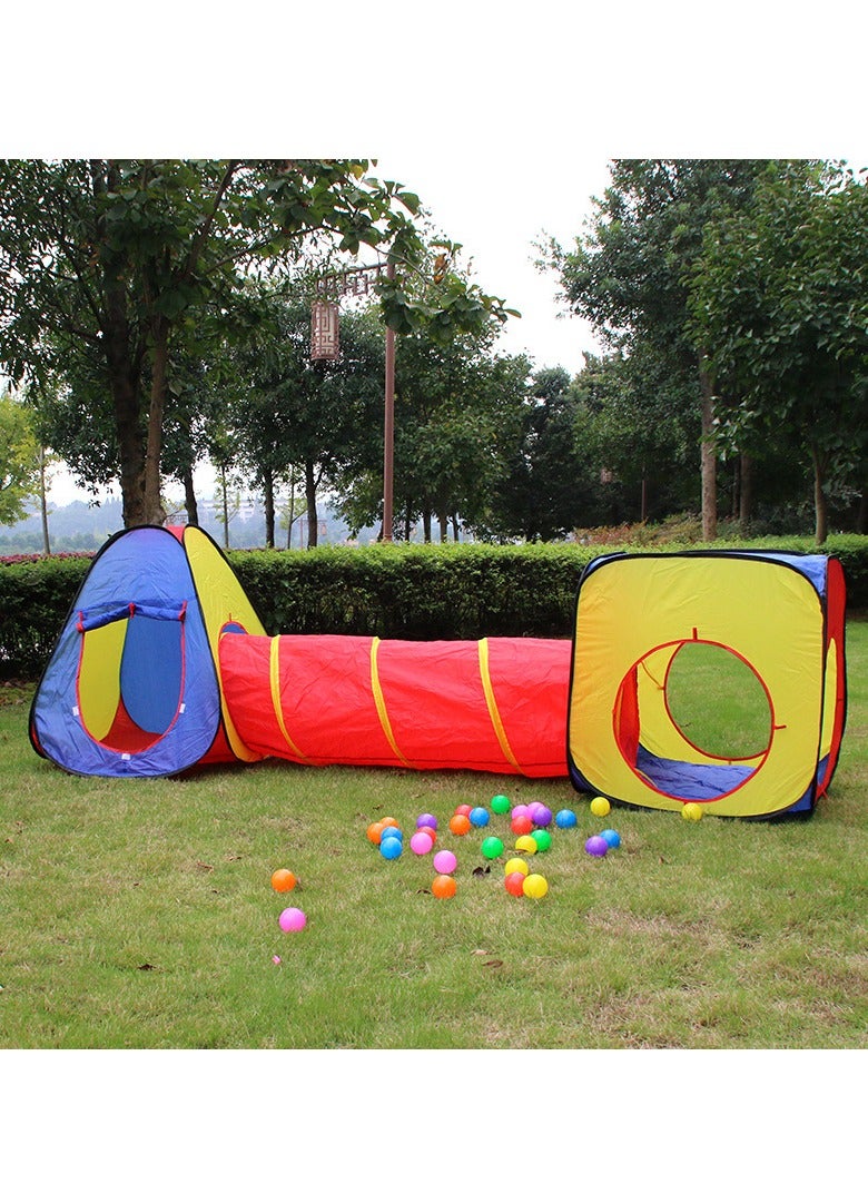 3-Piece Crawling Tunnel Tent House Set - Image 2