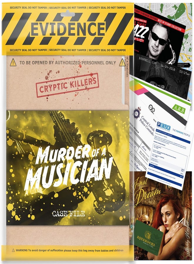 Cryptic Killers Unsolved Murder Mystery Game - Cold Case File Investigation - Detective Clues/Evidence - Solve The Crime - Individuals, Date Nights & Party Groups - Murder of a Musician - Image 1