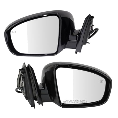 TRQ Driver & Passenger Side Mirror Set Compatible with 2013 INFINITI JX35 2014-2015 QX60 IN1320133 IN1321133 - Image 1