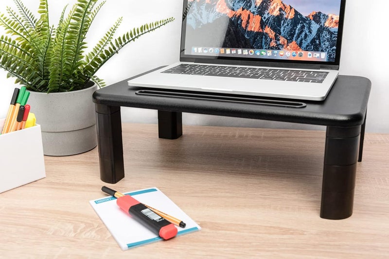 DIGITUS Ergonomic Monitor Raiser - 3 Heights Screen Stand - Load Capacity 10kg - Tablet & Smartphone Stand - Image 3