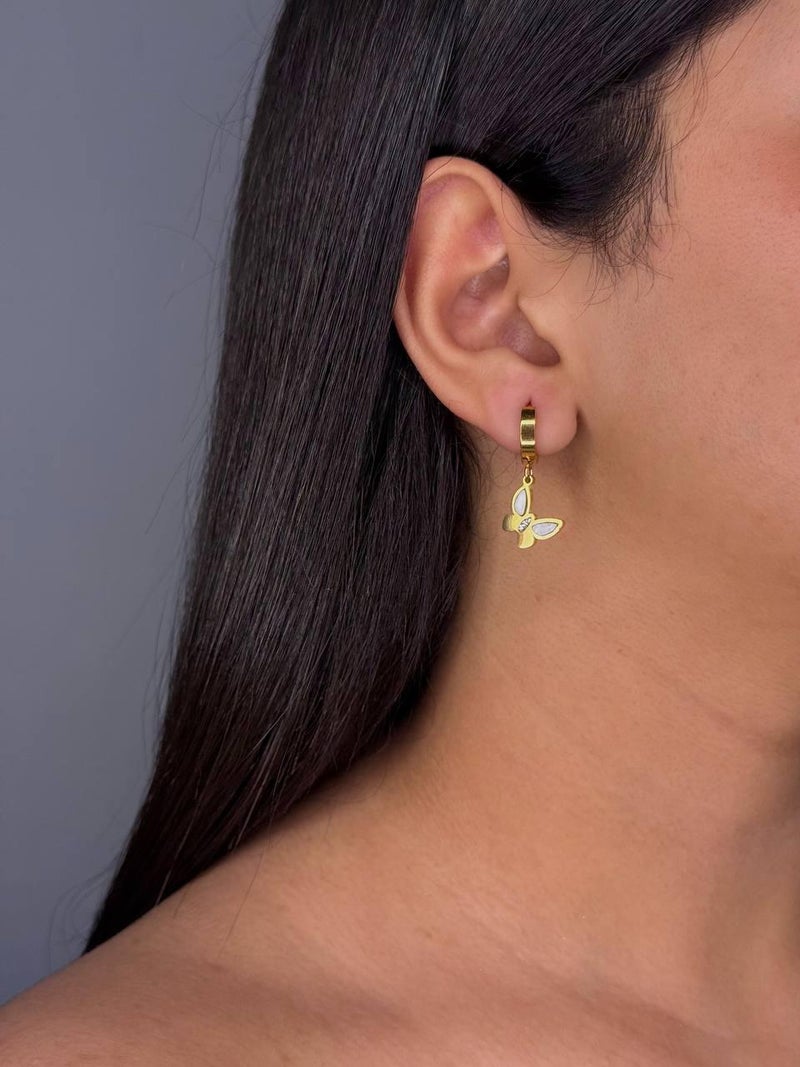 فلافي أقراط فراشة من الفولاذ المقاوم للصدأ