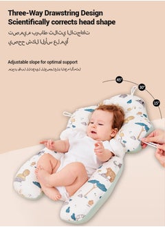 spa luxetique Baby Head Shaping Pillow, Baby's Head Shaping Pillow, Babies and Toddler Bedding, Neck Support Baby Memory Foam Pillow , Adjustable Height, With 2 Removable Fixing Posts  - Image 4