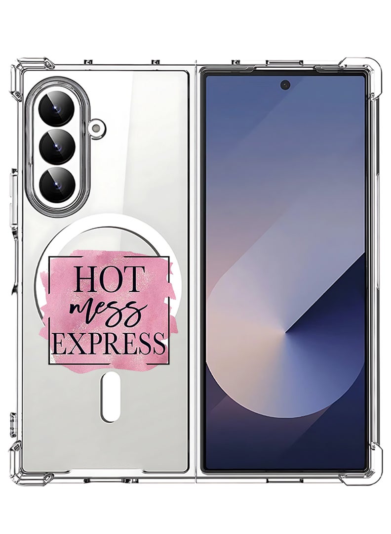 Theodor Magnetic Case for Samsung Galaxy Z Fold 7 Compatible with MagSafe Wireless Charging, Shockproof Phone Bumper Cover Hot mess express - Image 1