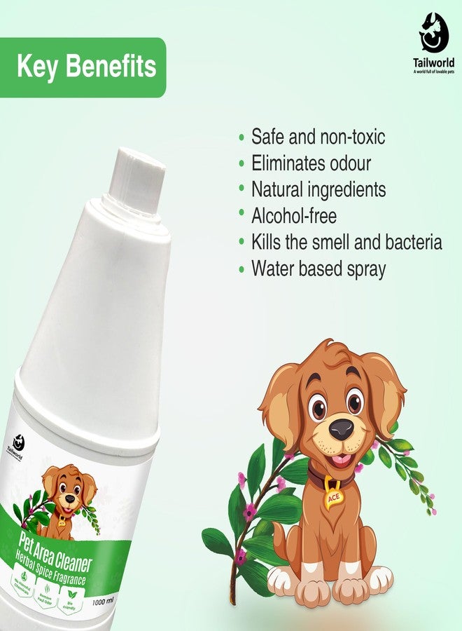 Tailworld منظف منطقة تايل وورلد، مزيل روائح مناطق الحيوانات الأليفة لجميع أنواع الأسطح | آمن للغاية للحيوانات الأليفة، يزيل رائحة البول لانتعاش فوري، مزيل روائح صديق للبيئة (1000 مل) - Image 3