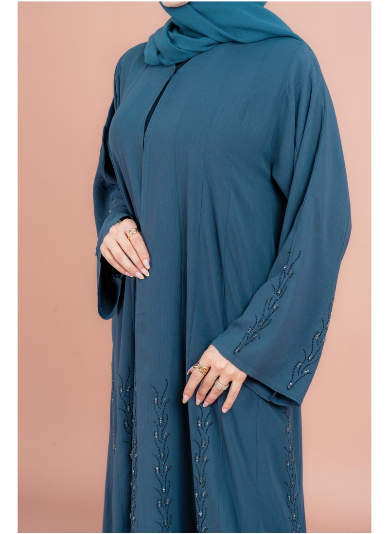 IKKXA Modern Crystal Abaya AIK156  - Image 2