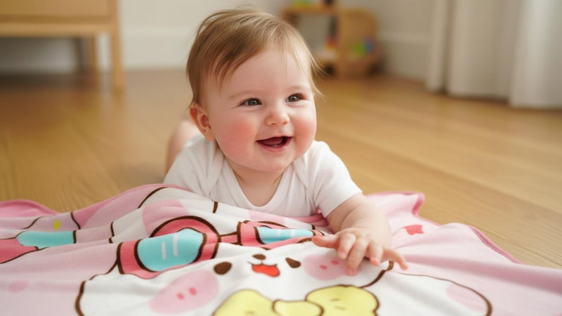 Butterthief Light Weight Cartoon Printed Blanket 100 x140 cm, 0-5 Years Soft Flannel for All Seasons Reversible Baby Blanket for Kids Toddlers New Born Boys & Girls (Pink Rabbit) - Image 3