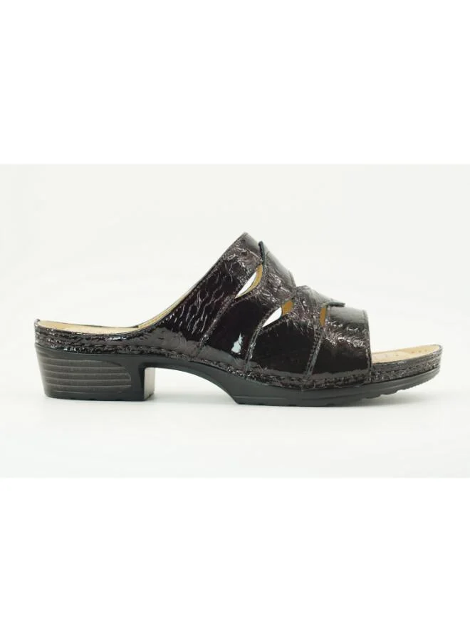 Zayna Bordo 221-3165 Zayna Ladies Low Heel Slides 2608-16 Bordo for Women | Best Price UAE