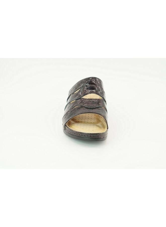 ZAYNA 221-3165 زينة أحذية نسائية بكعب منخفض 2608-16 بوردو - Image 4