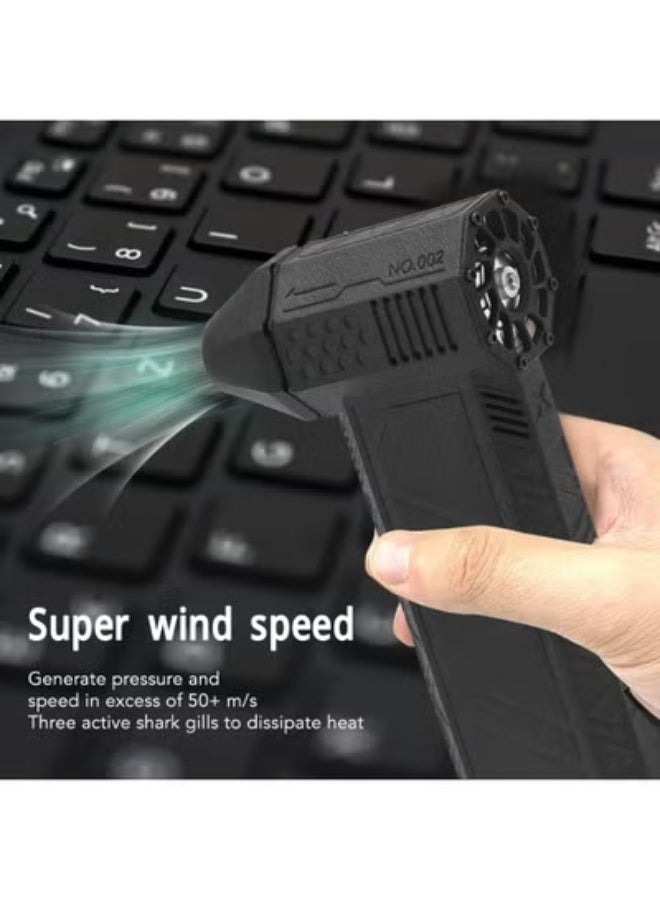 منفاخ وبلاور التربو الصغير والقوي (Super Jet Blower)، مروحة جيت نفاثة محمولة لاسلكية قابلة للشحن لتنظيف السيارة، تجفيف الأسطح، والتخييم - Image 2