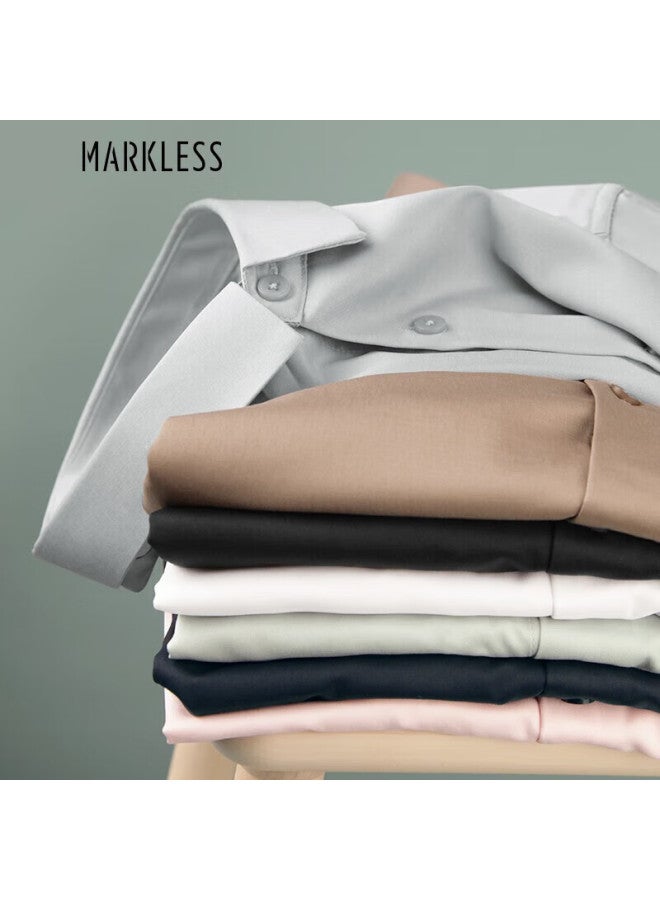 Markless Smooth Anti-wrinkle Shirt Men's Lightweight Business Casual Shirt 1506 Black (recommend Ordering One Size Up) M - Image 3