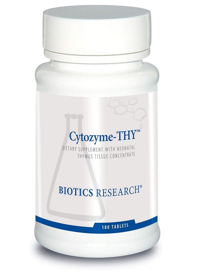 Biotics Research Cytozyme Thy Neonatal Thymus Concentrate. Supports Health of The Thymus Gland. Healthy Immune Response and Body Pathway Processes. Supports Immune System. 180 Tabs