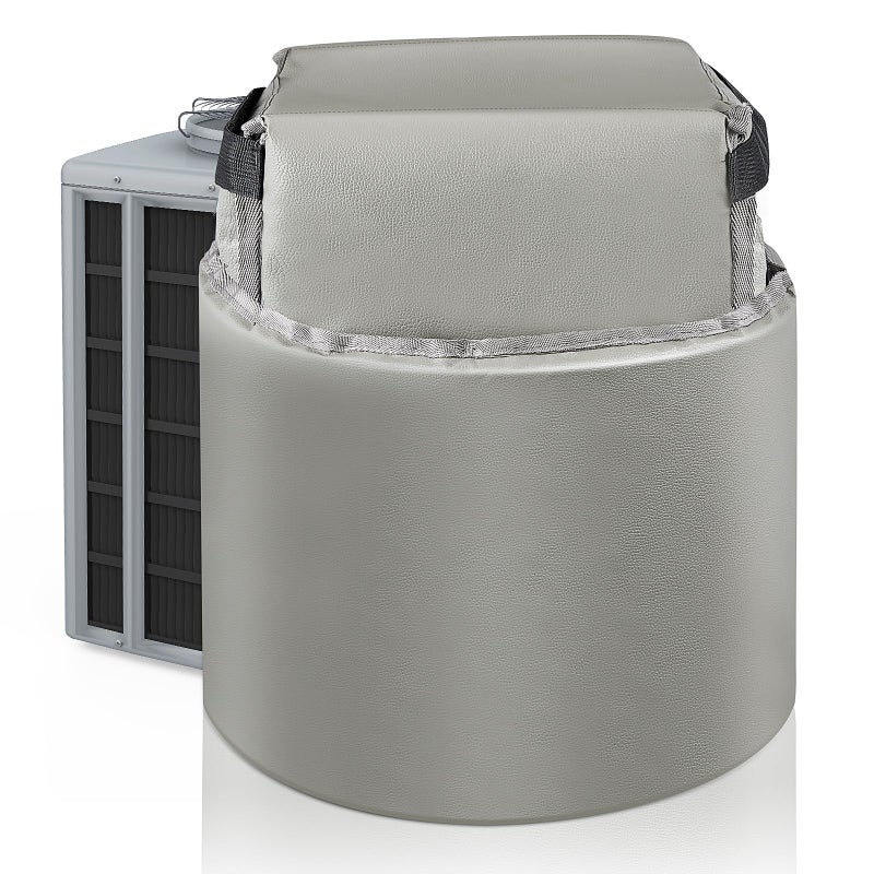 Pangda Air Conditioner Compressor Sound Blanket 10 x 10 x 19 Inches Heavy Duty Gray Ac Compressor Sound Blanket for Insulation Noise Reduction and Protection from Rain - Image 1
