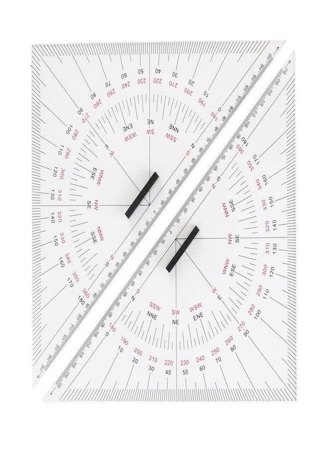 Asixxsix Chart Drawing Triangle Ruler, Acrylic Marine Triangle Clear Isosceles Triangle Ruler, Triangular Set for Nautical Navigation, Precise Scale, Efficient Use - Image 1