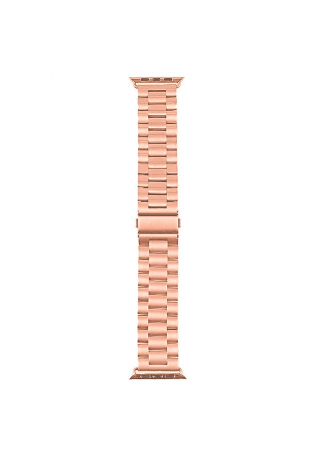 NIBEMINENT Stainless Steel Band for Apple Watch 49mm 45mm 44mm 42mm Compatible with iWatch Strap Series Ultra/8/7/6/5/4/3/2/1/SE/SE2 Rose Gold - Image 2
