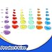 PreTrans Rainbow Stacking Stones Set of 36 Translucent Pebbles Perfect Light Table Toys for Kids Learning Fun - Image 4