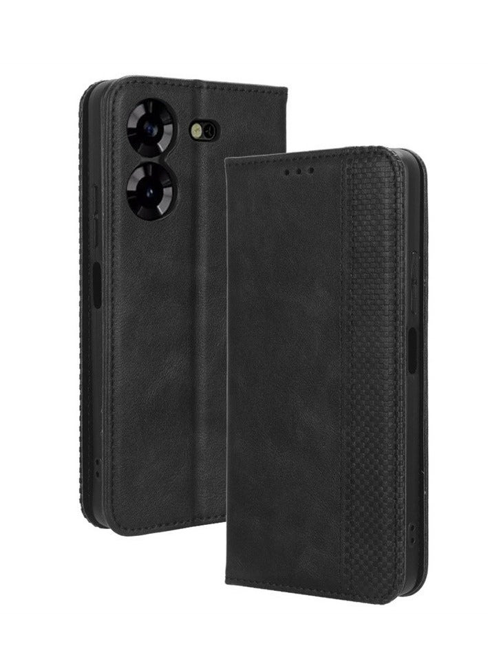 Phone Case for Tecno Pova 5, with Card Slots, Bracket, TPU + PU Leather, Flip Cover 5  - Image 1
